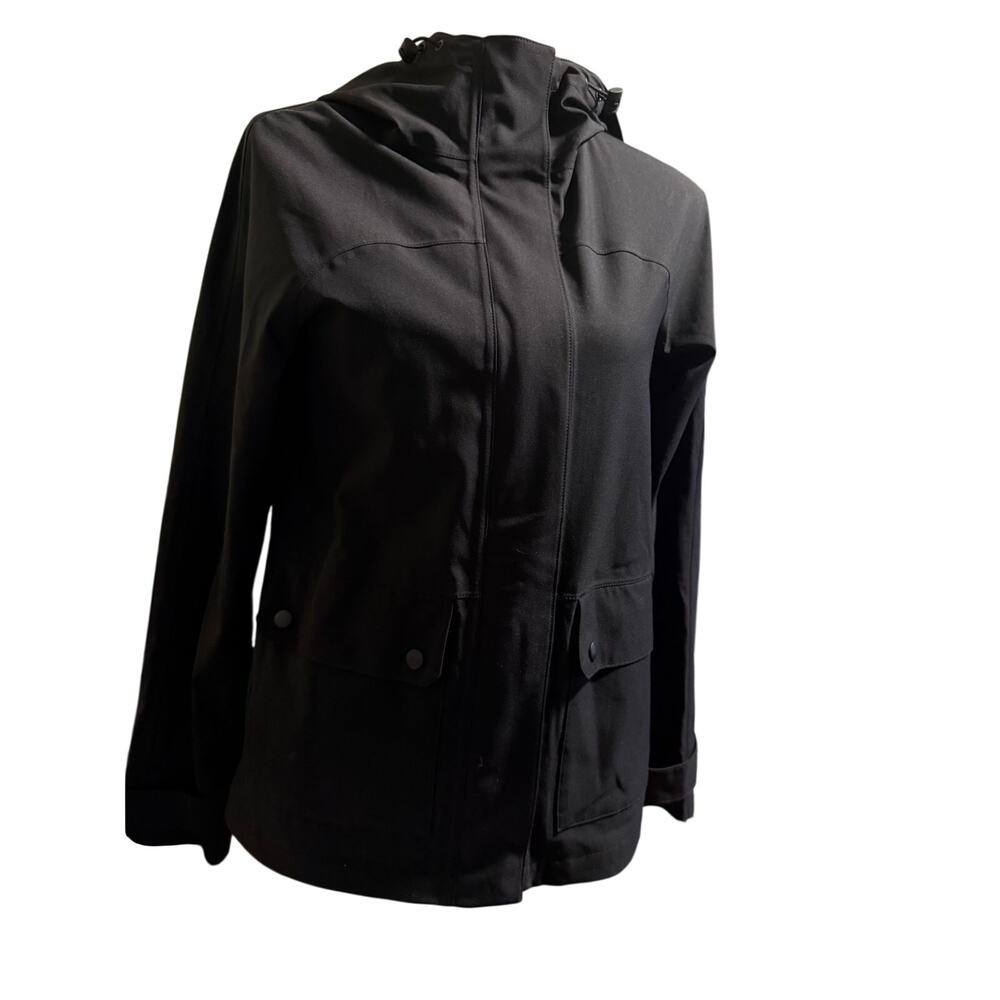 Uniqlo BlockTech Black Hooded Softshell Rain Jacket, Techwear Minimalist, XS